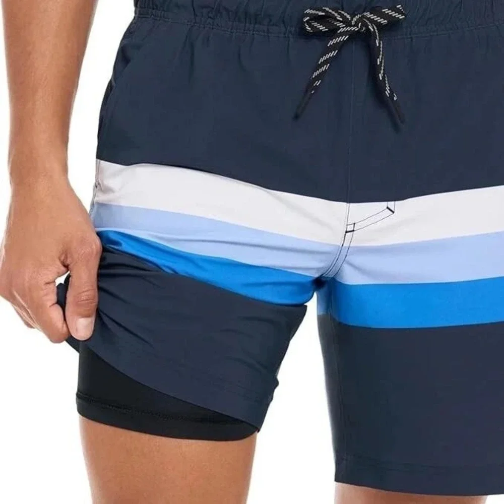 NWT Hurley Swim Short Men's Small Navy Blue Polyester Spandex
